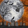 thumbnail image 2 of Reed, Tara 15x15 Black Ornate Wood Framed with Double Matting Museum Art Print Titled - Something Wicked Graveyard I Hanging Bat, 2 of 4