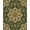 Green Gold, Pattern 6, variant on Design&I 8'x10' Washable Area Rug Extra Large Skid-Resistant Low Profile Ornate Scroll Border Dining Table Alfombra Round Vintage Circle Playful for Living Room, Family