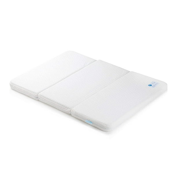 Bi Comfer Pack n Play Tri Fold 2 Stage Mini Crib Memory Foam Mattress Walmart