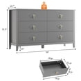 thumbnail image 1 of Kojooin Commo pour Chambre avec 6 Tiroirs, Commode Moderne Extra Grand de 54 Pouces et Meuble Télé pour Salon, 1 of 8