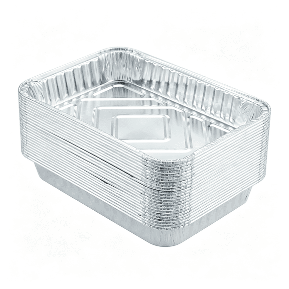 NORIZF 20Pcs Drip Pans Compatible with Grills Gas Grills,Q Grills 200 300 Series,Disposable Aluminum Foil Bbq Grease Trays,8.5X6 Inch