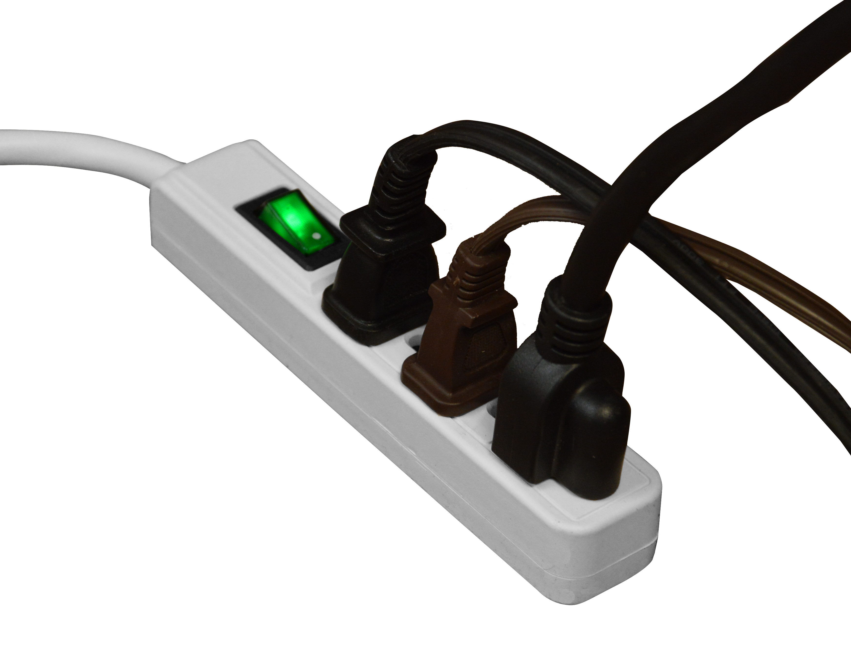 GoGreen Power (GG-13002MS) 3 Outlet Power Strip, White, 2.5 Ft Cord - image 3 of 4