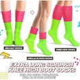 thumbnail image 2 of Slouch Socks 80s Neon Knee High Socks for Womens/Girls(Sock Height 13.78-14.96in), 2 of 5
