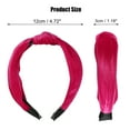 thumbnail image 5 of Unique Bargains Velvet Knotted Headbands Hairband for Women 1.2 Inch Wide Rose Red, 5 of 7