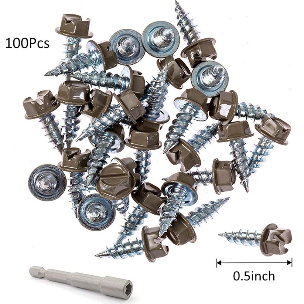 Gerich Gutter Downspout Screws for Gutter Mount Fixing Plate Screws
