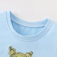 thumbnail image 2 of Bellafa Toddler Girl Short Sleeve Shirts Cotton Cartoon Graphic T-Shirts Kid Girls Crewneck Ruffle Hems Tees Tops for 3-13 Years, 2 of 7