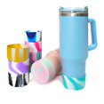 thumbnail image 2 of Shoreew Bottle Bottom Sleeve Cover Non-Slip Contrast Color Flexible Wide Compatibility Good Protection Tumbler Water Bottle Silicone Boot Sleeve Household Supply, 2 of 7