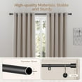 thumbnail image 4 of Widyana Black Curtain Rods for Windows 5/8" Diameter 30 to 72 inches with Adjustable Brackets, 4 of 7