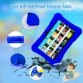 thumbnail image 2 of Veidoo Tableta de aprendizaje Android de 7 pulgadas para niños, 2GB de RAM + 32GB de almacenamiento, función de control parental, tableta para bebé con funda de silicona (Azul Oscuro), 2 of 6