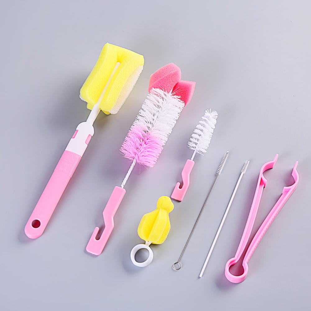 7Pcs Bottle Brush Cleaner Kitchen Wire Scrub Set Long Water Bottle