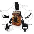 thumbnail image 5 of HELLHERO Double Zipper Underarm Shoulder Bag, Unique Gift Polyester for Outdoor Travel Bear Sunflowers, 5 of 7