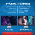 thumbnail image 4 of OREI SplitExtend HDMI Splitter Extended Display for Dual Monitor - Multi-Monitor Display 3 Separate Screens - USB A & USB-C Adapter to HDMI 2.0, 4K@3, 4 of 9
