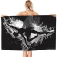 thumbnail image 2 of Ballet Dance Black and White Microfiber Beach Towels Oversized Soft Beach Blanket Absorbent Quick Dry Bath Towels Pool Towels Travel Beach Towels for Kids Adults, 2 of 16