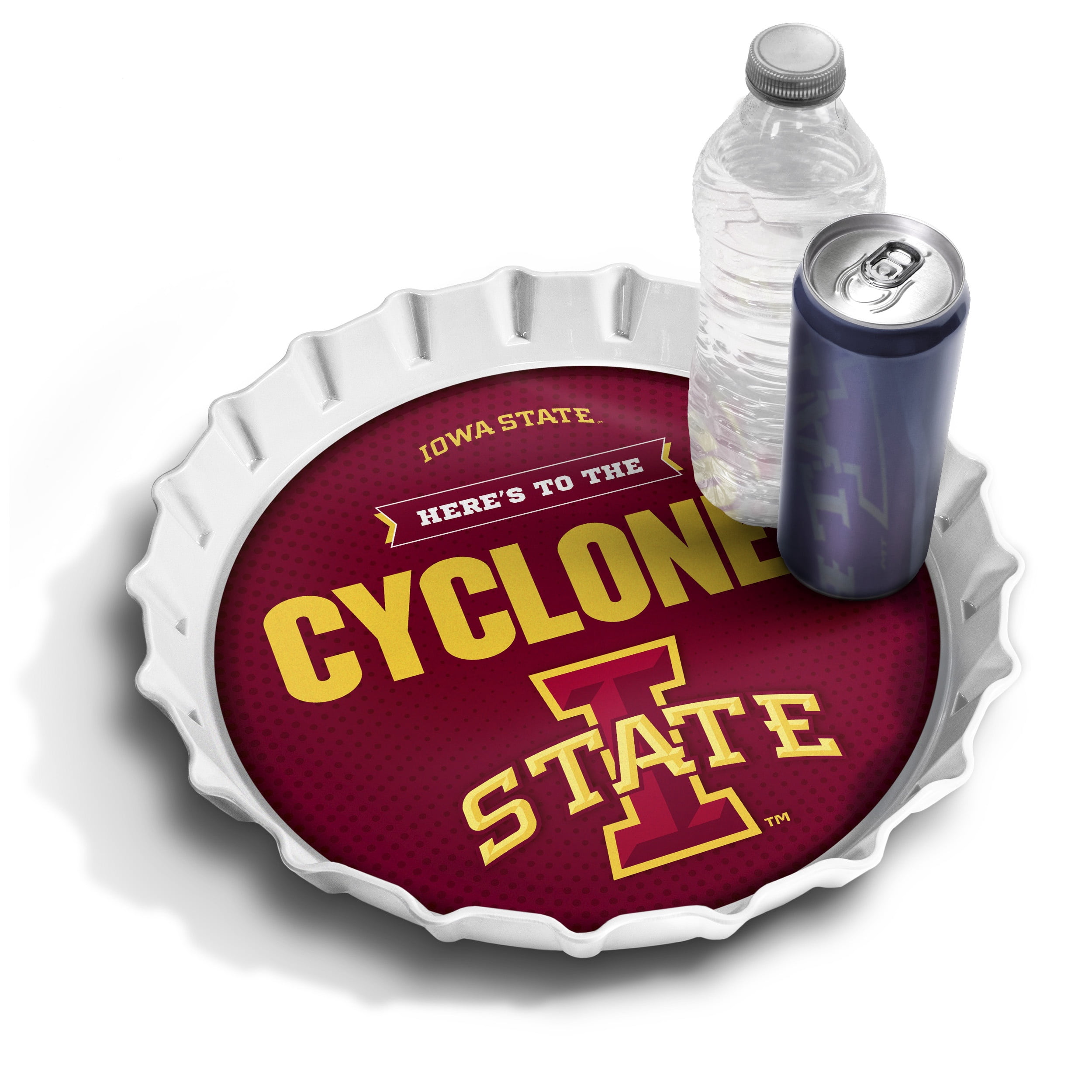 YouTheFan NCAA Iowa State Cyclones Bottle Cap Serving Tray