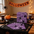 thumbnail image 4 of DefiDgd 24pcs Purple Spider Web Disposable Paper Napkin,Round Spider Printed Lightweight Dinner Napkin for Halloween Snack Dessert Serving Holiday Birthday Party Tabletop Decor(C), 4 of 6