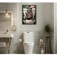 thumbnail image 4 of 3pcs Funny Bathroom Highland Cow Wall Art Bathroom Cute Animal Canvas Wall Decor tropical plants Bathtub robe Highland Cow Printsfor Bathroom Restroom Toilet Home Decoration, 4 of 6