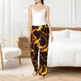 thumbnail image 6 of Lsque Orange Lightning Print Women's Pajama Pants, Lounge Pant - Comfortable Home Wear,Elastic Waistband, Stylish Design-XX-Large, 6 of 9