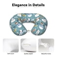 thumbnail image 4 of Xecao Snowflake Scarf Snowman Print Memory Foam Cervical Neck Pillow Versatile U-Shaped Pillows for Home,Office,Camping,Travelling,Soft Washable Cover, 4 of 8