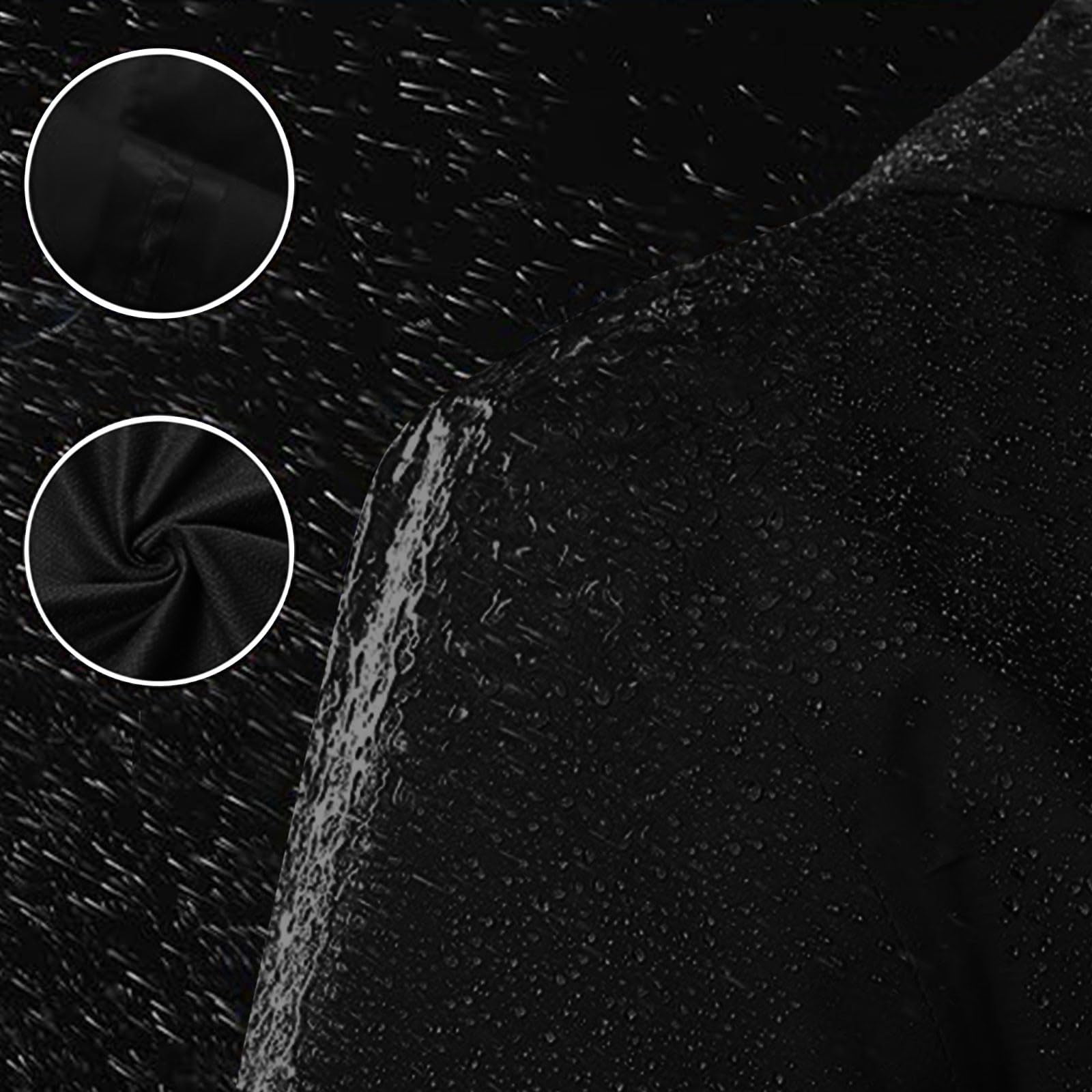 Womens Lightweight Packable Rain Jackets Zip Up Waterproof Windbreaker Hooded Raincoat Hiking Trench Coat Pockets
