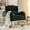 Black, variant on S-HOME Teddy Fabric Rocking Chair With Eucalyptus Legs, 38 Inches Deep, Ergonomic Backrest for Living Room