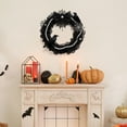 thumbnail image 4 of Gothic Wreath for All Seasons, Halloween Wreath with Pearls Bows Crows, Black Lace Wreaths for Christmas Front Door Garden Wall Home Decor, 4 of 5