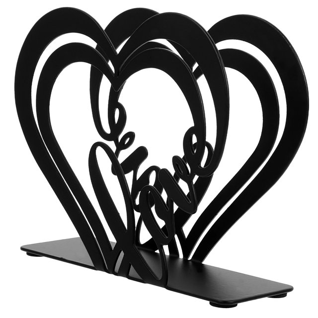 KAKOWELY Servilletero de hierro fundido con forma de corazón para decoración de mesa de San Valentín