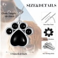 thumbnail image 5 of Dorunmo Paw Urn Necklace For Ashes with Obsidian 925 Sterling Silver Pet Cremation Jewelry For Ashes Memorial Keepsake Jewelry For Pet Dog Cat Ashes Crystal Jewelry Gifts For Women, 5 of 7