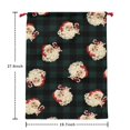 thumbnail image 5 of Christmas Bags Drawstring,Green and Black Christmas Plaid Santa Pattern Large Xmas Christmas Gift Bags,Reusable for Xmas and New Year Party Favors and Supplies,27.6" X 19.7", 5 of 5