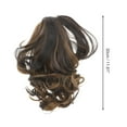 thumbnail image 6 of Unique Bargains 1 Pc Pear Blossom Roll Wig Hair Clips for Hair Extension 11.81" Length Brown Black, 6 of 6