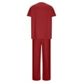 thumbnail image 6 of Hanen Basic Scrub Set for Women - Slim V-Neck Scrub Top & Multi Pocket Skinny Cargo Scrub Pants, 6 of 7