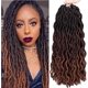 thumbnail image 1 of Extensiones de pelo ondulado sintético de ganchillo, paquete de 4, 18 pulgadas, pelo de ganchillo, pelo sintético, rastas suaves, extensiones de pelo de ganchillo (T1B/4/30) JAMW Sencillez, 1 of 5