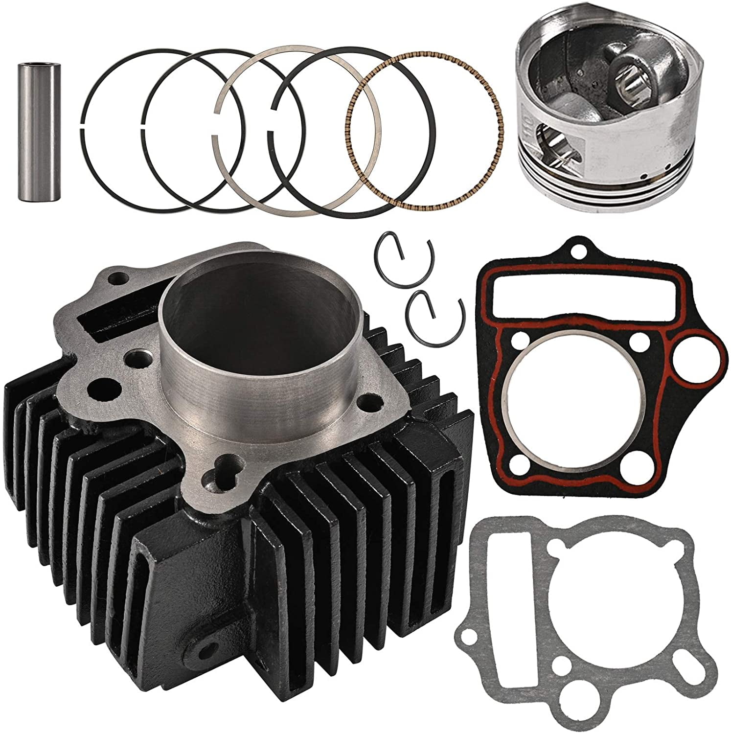 Trkimal 52.4mm Engine Parts Cylinder big bore kits with Gaskets and Piston  Set for Stroke Chinese TaoTao Coolster ATV 110cc Pit Quad Dirt Bike Go  Kart