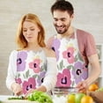 thumbnail image 3 of Pioneer Flower Floral Print Pattern Apron-Garden Aprons for Women with Pockets-Cotton Linen Waterproof Kitchen Cooking Gardening Aprons Adjustable for Kitchen,Cooking,BBQ and Salon 33x27 Inch, 3 of 7
