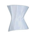 thumbnail image 4 of FALEXO Women's Waist Training Satin Corsets Underbust Corset 12 Plastic Boned Lace Up Corset Plus Size Slimming Corselet Body Shaper, 4 of 5