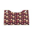 thumbnail image 4 of Lsque cool rock Skull record Printed Long Tissue Box Cover Holder, Facial Paper Organizer Dispenser,Triangle with Bottom Belt, PVC Leather Decorative Organizer, 4 of 9