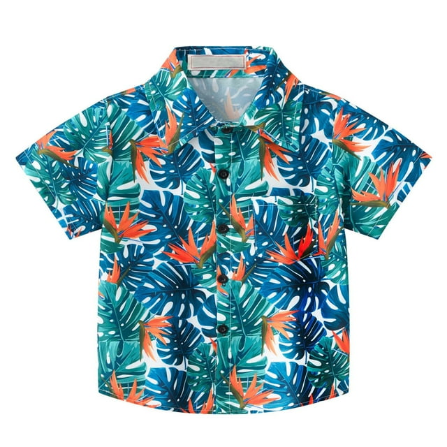 WRKEKC Chemises Décontractées pour Filles, Chemises d'Été à Boutons pour Filles, Chemises pour Enfants T-Shirt Graphique à Manches Courtes Col Rond Crop Top pour Garçon de 2 à 12 Ans T-Shirt Tee