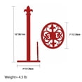 thumbnail image 3 of Cast Iron Fleur De Lis Paper Towel Holder, Red, 3 of 3