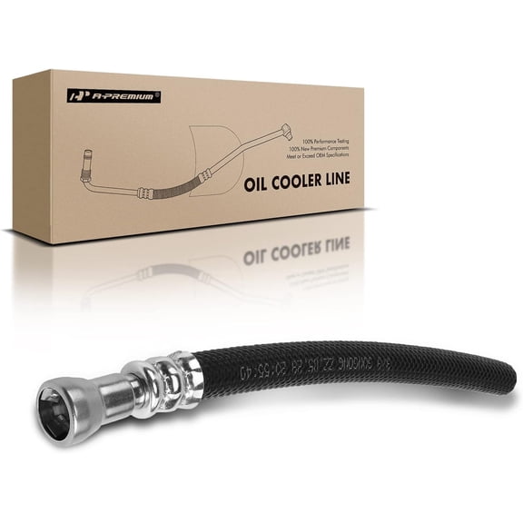 A-Premium Lower Automatic Transmission Oil Cooler Line Hose Assembly Compatible with Jeep Cherokee 1997 1998 1999 2000 2001 L6 4.0L, Auxiliary Cooler to Radiator