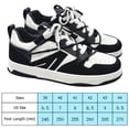 thumbnail image 3 of Zapatillas de deporte para hombre con cordones de cuero PU resistente al desgaste para primavera otoño (39) Negro Wdftyju Tenis De Mujer Tenis De Hombre, 3 of 8