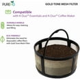 thumbnail image 2 of Reusable Mesh Ground Coffee Filter Carafe for Keurig K-Duo Brewers with 2 Refillable K Cups Pods and 100 Disposable Coffee Paper Filters for Gold Tone Basket by, 2 of 8