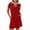 Red, variant on Mgmyaa Women's T-Shirt Dress Short Sleeve V Neck Casual Summer Tennis Golf Mini Shirt Dress with Pockets