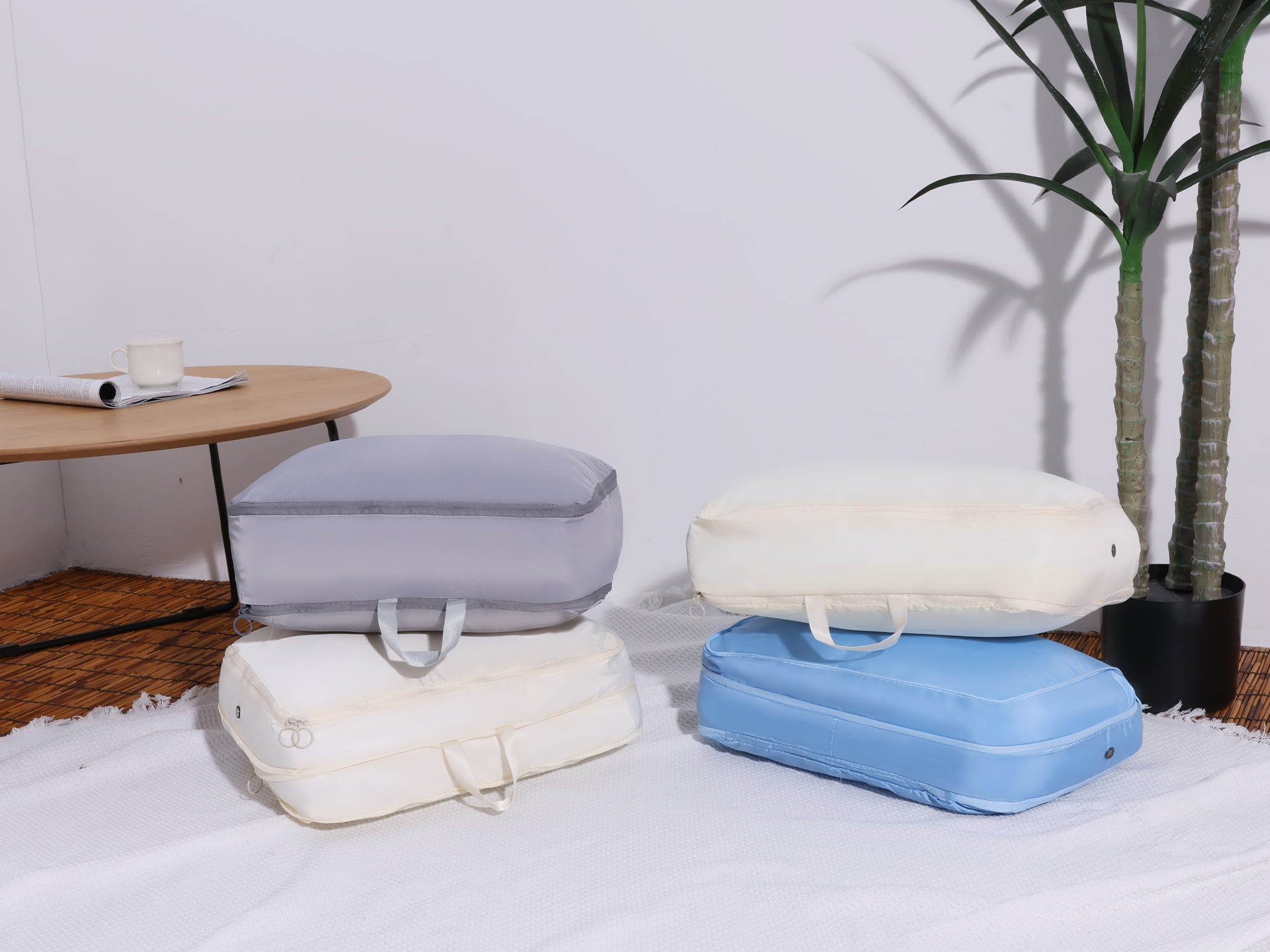 Unique Bargains 1 Pack Clothes Storage Bags Moving Bags Blue 15.5*12*4.5in