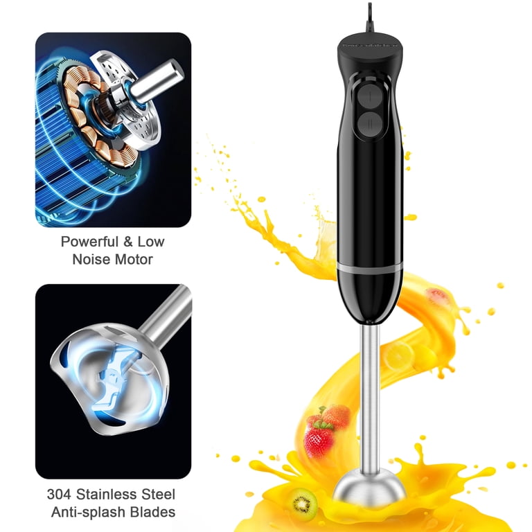 Bonsenkitchen, Hand Blender, 2-Speed Handheld Immersion Mixer