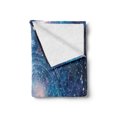 thumbnail image 2 of Astral Soft Flannel Fleece Blanket, Nebula Helix with Lots of Stars and Planets Outer Space Themed Print, Cozy Plush for Indoor and Outdoor Use, 50" x 70", Dark Sky Blue Multicolor, by Ambesonne, 2 of 5