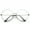 Silver / Clear, variant on Classic Oversize Slim Metal Frame Clear Flat Lens Round Eyeglasses 56mm (Silver / Clear)