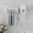 thumbnail image 5 of 5 Slot Wall Mounted Toothbrush Holder with Cover, Shower Self-Adhesive Toothbrush Organizer with Toothpaste Dispenser, 5 of 6