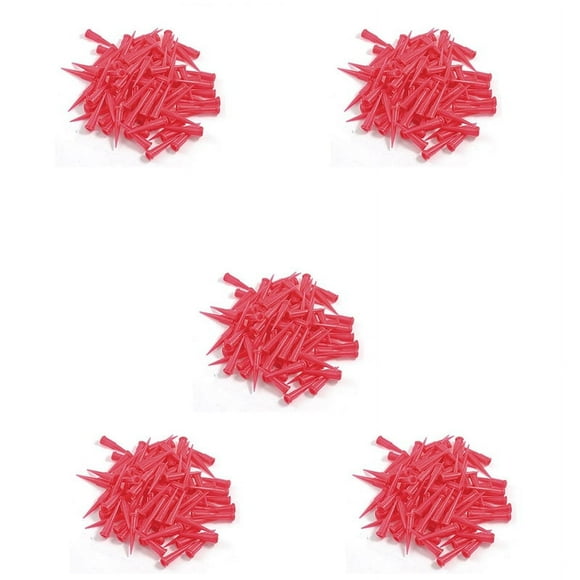 Plastic Tapered Pinhead Glue Dispenser Needle, 25 Gauge, 0.26mm Opening Size, Red (Pack of 500)
