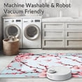 thumbnail image 5 of ODIKA 4'x6' Machine Washable Non-Slip Area Rug, Cherry Blossom Porch Elegant Welcome Statement High Traffic Rug, Pink, 101913, 5 of 7