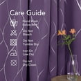 thumbnail image 4 of Deconovo Blackout Curtains Wave Foil Print Pattern Room Darkening Curtain Thermal Insulated WindoWEnergy Saving Drapes 42Wx 63L inch Set of 2 Panels Purple Grape, 4 of 6