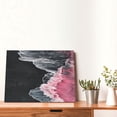 thumbnail image 4 of Naloa Pink White Ocean Waves Print Canvas Picture,Wall Pictures, Modern Decorative Poster,Art Prints for Bedroom, Toilet, 40 x 30 cm, Built-in Wooden Frame, 4 of 6